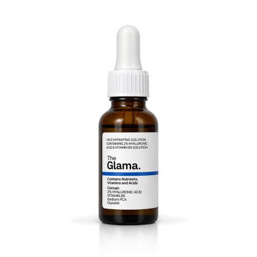 محلول آبرسان صورت ۲٪ هیالورونیک اسید و ویتامین ب۵ - ۳۰ میل the glama