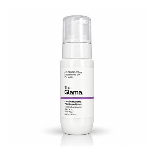کرم روشن کننده مناسب برای پوست های دارای لک برای صورت (مناسب شب) پمپی ۵۰ میل the glama