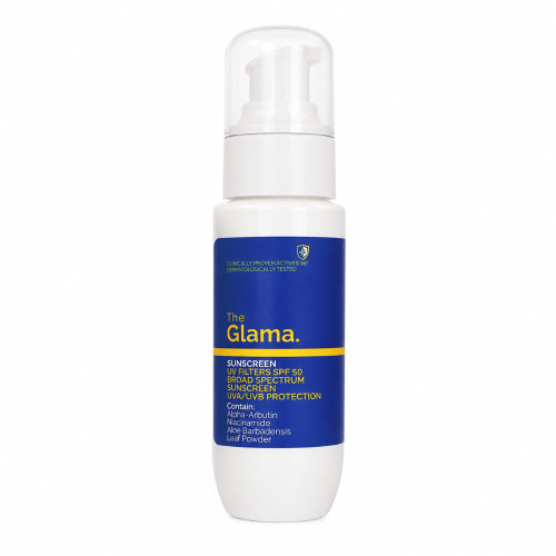 کرم ضد آفتاب بی رنگ آقایان  SPF50 پنجاه میل  The Glama