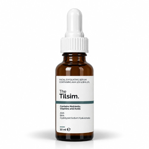 سرم لایه بردار صورت حاوی ۱۵٪ آ ای آ و ۲٪ بی اچ آ ۳۰ میل the tilsim