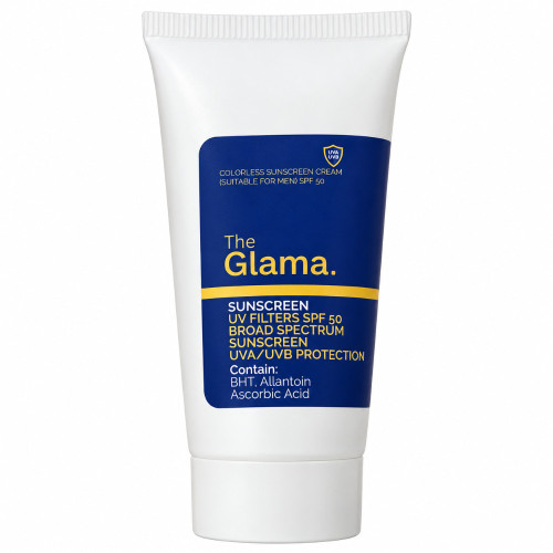 کرم ضدآفتاب بی رنگ (مناسب برای آقایان) اس پی اف ۵۰ تیوپی ۵۰ میل the glama