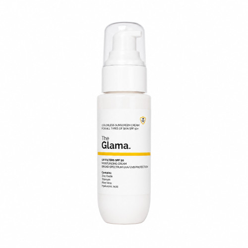کرم ضد آقتاب بی رنگ مناسب انواع پوست The glama ۵۰ میل spf50