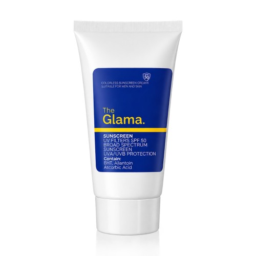 کرم ضدآفتاب بی رنگ (مناسب برای آقایان) اس پی اف ۵۰ تیوپی ۵۰ میل the glama