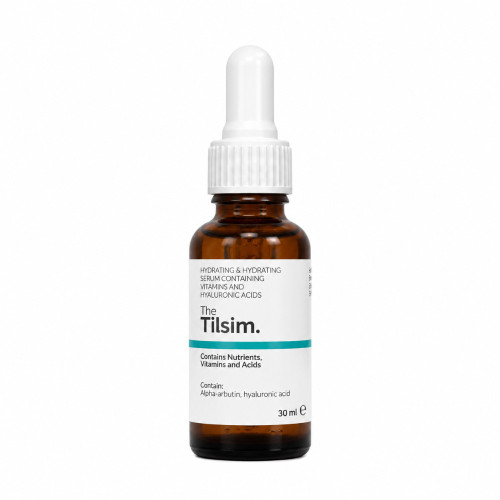 سرم آبرسان، روشن کننده و لایه بردار (حاوی هیالورونیک اسید _ آلفاآربوتین)  30 میل TILSIM